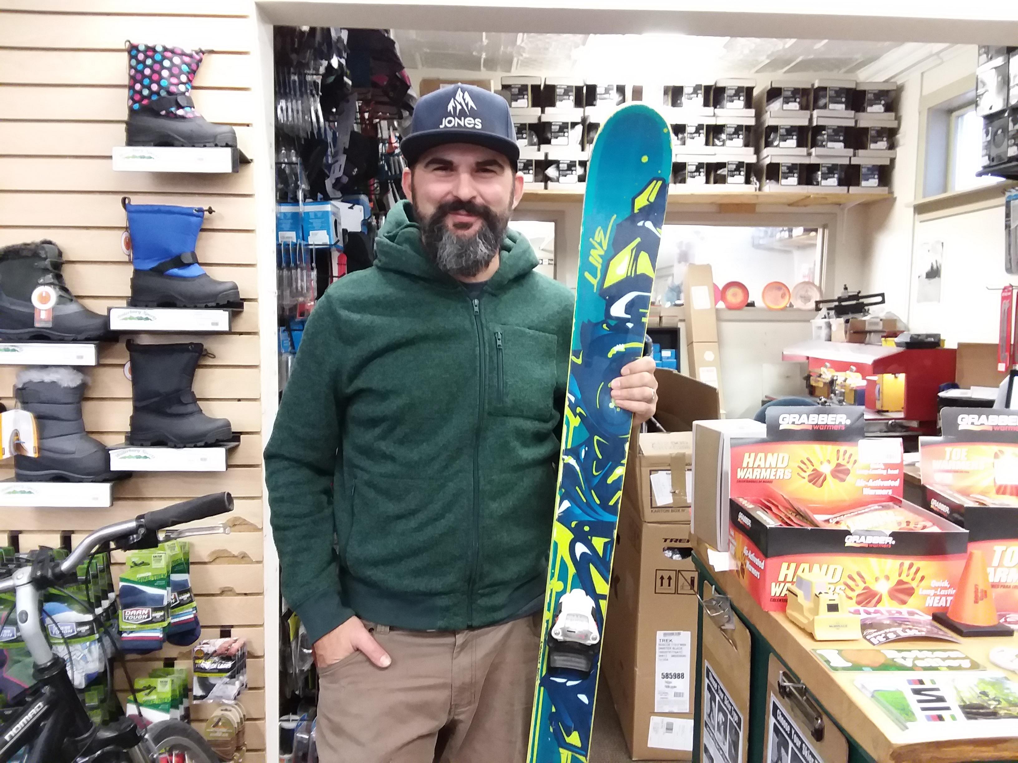 Skis and winter items for sale at Waterbury Sports