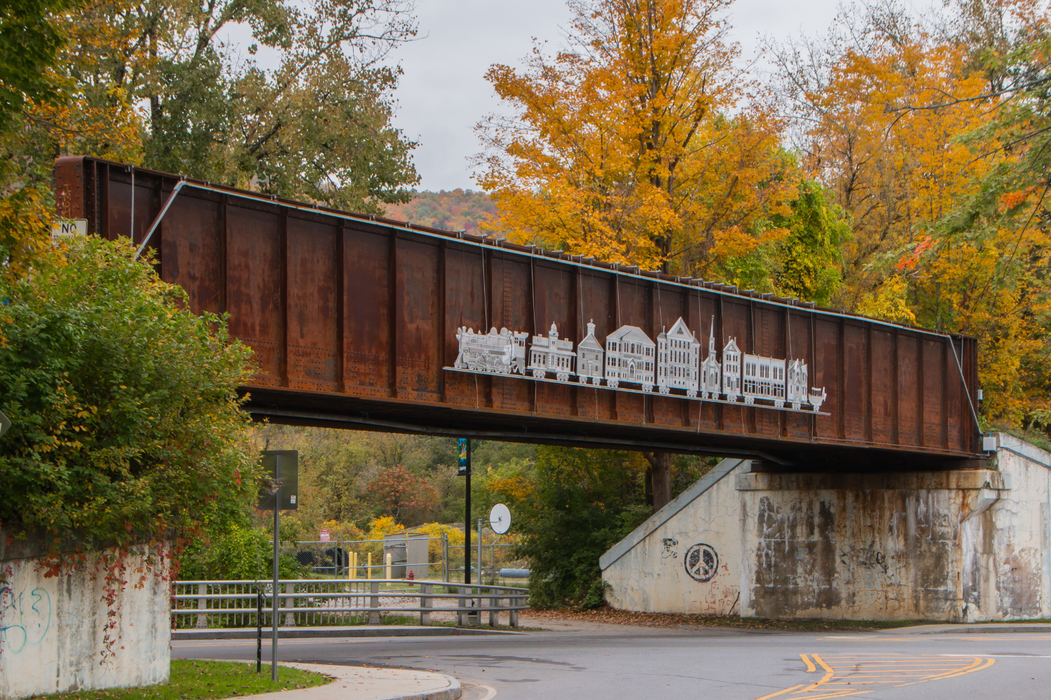 Waterbury Special Rail Art in fall