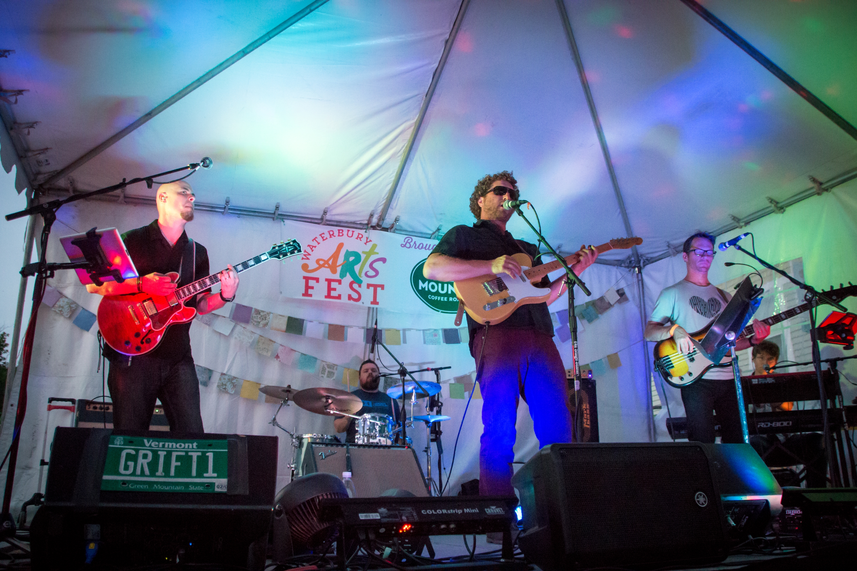 A band playing at the Waterbury Arts Fest