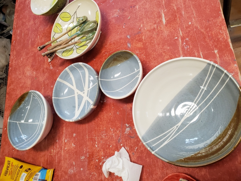 Creations from clay classes at Waterbury MakerSphere