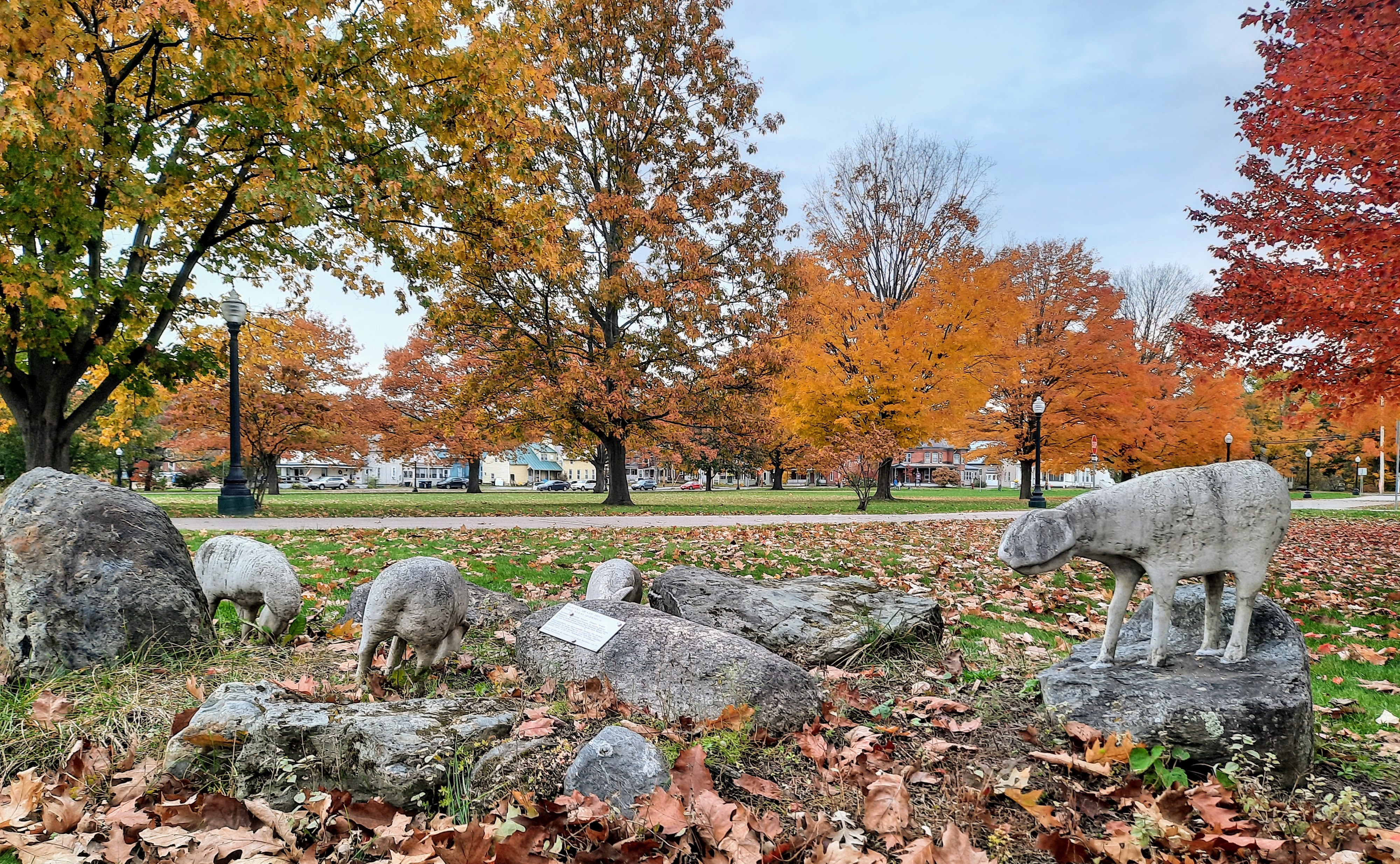 Glacial Graze sculpture at the Waterbury State Office Complex